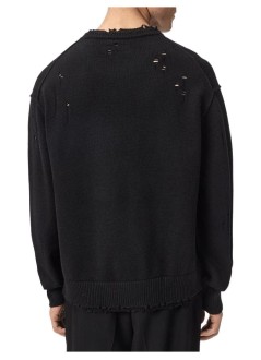all saints knitwear manwolf crew - m017kf black