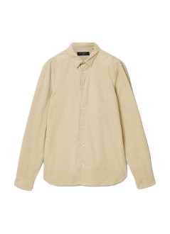 all saints shirt manbirchwood ls shirt - m144sb cord brown