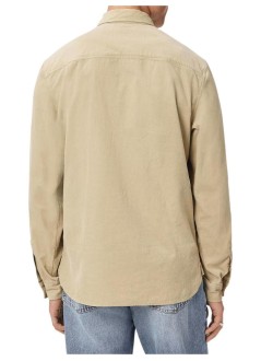 all saints shirt manbirchwood ls shirt - m144sb cord brown