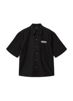 all saints shirt mansynth ss shirt - m033sf orca black