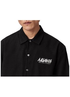 all saints shirt mansynth ss shirt - m033sf orca black
