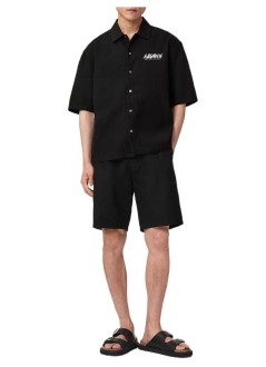 all saints shirt mansynth ss shirt - m033sf orca black