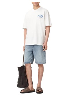 all saints t-shirt mancray ss crew - m024pf chalk white