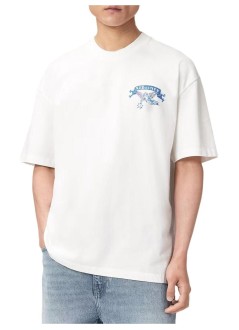 all saints t-shirt mancray ss crew - m024pf chalk white