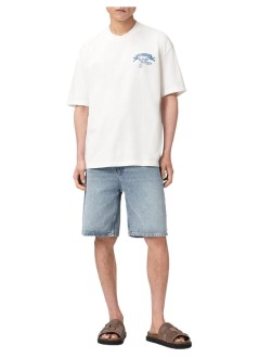 all saints t-shirt mancray ss crew - m024pf chalk white