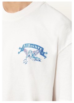 all saints t-shirt mancray ss crew - m024pf chalk white