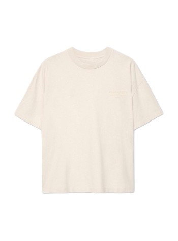 all saints t-shirt manxander ss crew - m030jc muted white