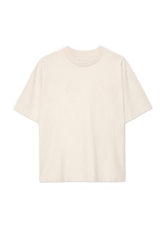 all saints t-shirt manxander ss crew - m030jc muted white
