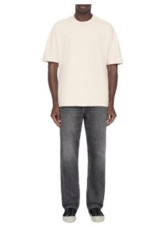 all saints t-shirt manxander ss crew - m030jc muted white