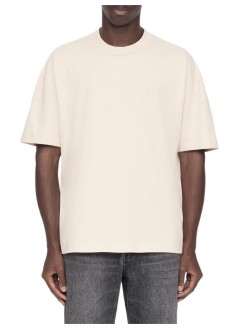 all saints t-shirt manxander ss crew - m030jc muted white