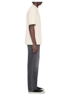 all saints t-shirt manxander ss crew - m030jc muted white