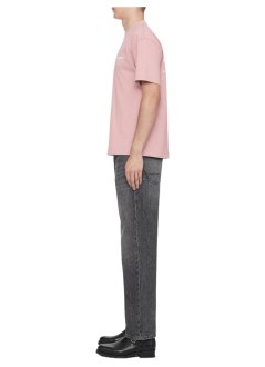 all saints t-shirt manbackstage ss crew - m033pf woodrose pink