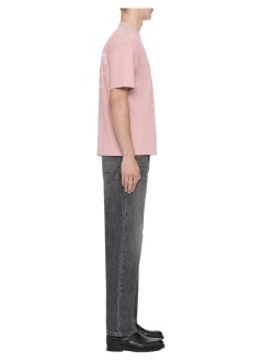 all saints t-shirt manbackstage ss crew - m033pf woodrose pink