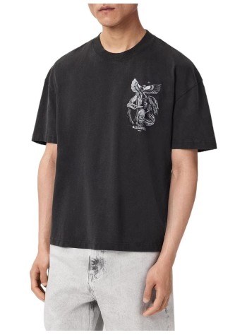 all saints t-shirt manseraph ss crew - m034pf washed black
