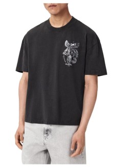 all saints t-shirt manseraph ss crew - m034pf washed black