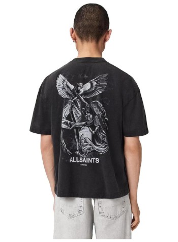 all saints t-shirt manseraph ss crew - m034pf washed black 2