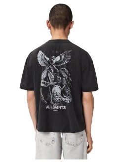 all saints t-shirt manseraph ss crew - m034pf washed black