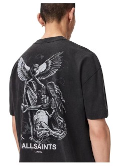 all saints t-shirt manseraph ss crew - m034pf washed black