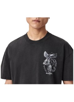 all saints t-shirt manseraph ss crew - m034pf washed black