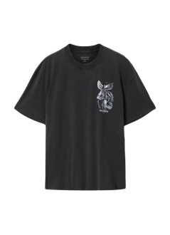 all saints t-shirt manseraph ss crew - m034pf washed black