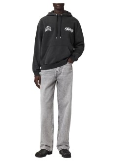 all saints sweater manchromium oth hoody - m001nf washed black