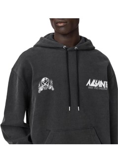 all saints sweater manchromium oth hoody - m001nf washed black