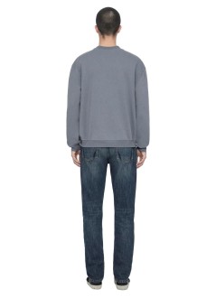 all saints sweater manxander crew - m001ne lunar blue