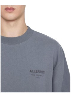 all saints sweater manxander crew - m001ne lunar blue