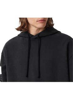 all saints sweater manhelvette oth hoody - m011nf washed black