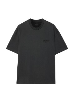 all saints t-shirt manxander ss crew - m030jc carter grey