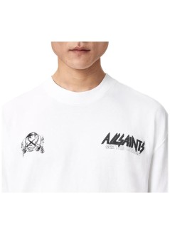 all saints t-shirt manchromium ss crew - m001pf ashen white