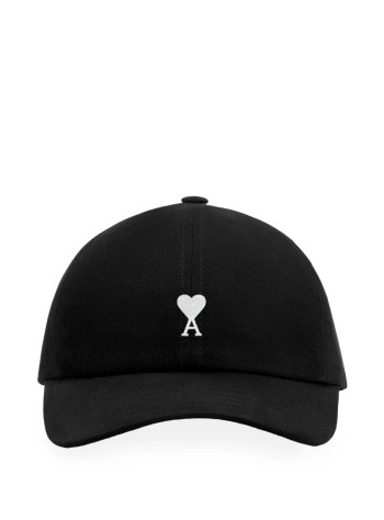 ami gorras hombre quota -black ami de coeur embroidery cap - ucp265aw0041 001