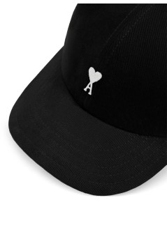 ami gorras hombre quota -black ami de coeur embroidery cap - ucp265aw0041 001