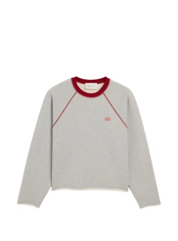 ami sudadera hombre sweatshirt with ami bouclette oval patch - hsw795je0244 a266