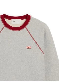 ami sweater mansweatshirt with ami bouclette oval patch - hsw795je0244 a266