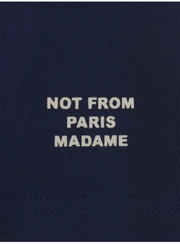 drôle de monsieur pantalon corto hombre slogan fleece short - permbs185co312ny navy 2