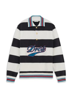 drôle de monsieur polo hombre drôle embroidered stripes polo - mpl183co324 off white