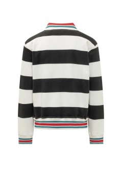 drôle de monsieur polo hombre drôle embroidered stripes polo - mpl183co324 off white