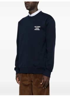 drôle de monsieur sudadera hombre bold slogan sweatshirt - msw149co127 navy