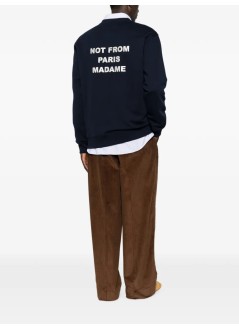 drôle de monsieur sudadera hombre bold slogan sweatshirt - msw149co127 navy
