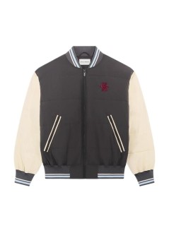 drôle de monsieur outerwear hombre drôle horses embroidered puffer jacket - mjt315pl148 grey