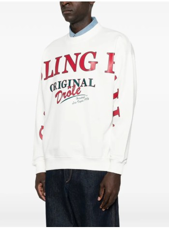 drôle de monsieur sudadera hombre gambling hall printed sweatshirt - msw211co127 off white 2