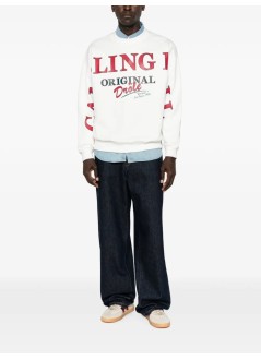 drôle de monsieur sudadera hombre gambling hall printed sweatshirt - msw211co127 off white