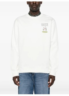 drôle de monsieur sudadera hombre drôle boxers sweatshirt - msw214co127 off white