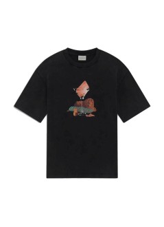 drôle de monsieur camiseta hombre glass lion t-shirt - mts354co248 black