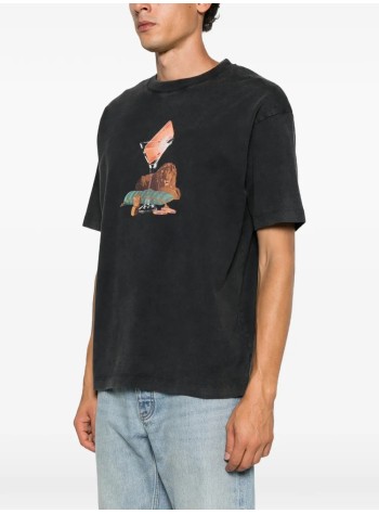 drôle de monsieur camiseta hombre glass lion t-shirt - mts354co248 black 2
