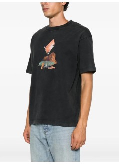 drôle de monsieur camiseta hombre glass lion t-shirt - mts354co248 black