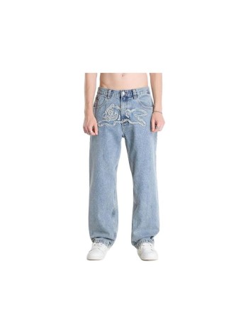 icecream pantalon jeans hombre applique running dog double scoop denim pants - icdp26266 light wash blue 2