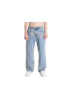 icecream pantalon jeans hombre applique running dog double scoop denim pants - icdp26266 light wash blue