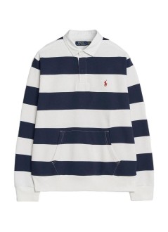 polo ralph lauren polo hombre knit-rugby-pullover - 710b26283002 newport navy white